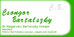 csongor bartalszky business card